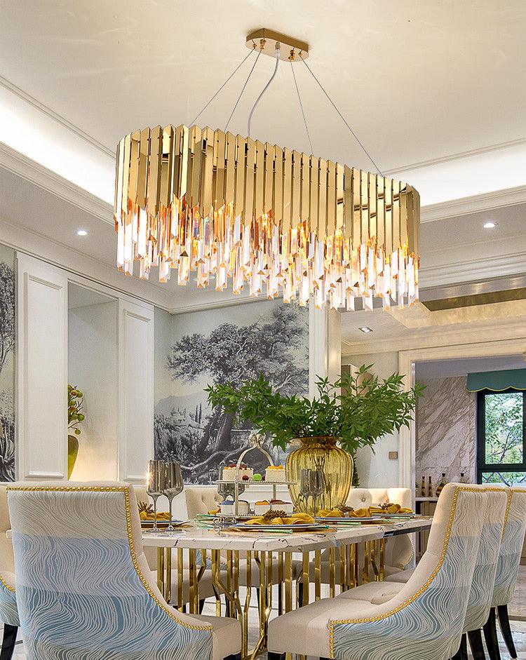 Modern Gold K9 Crystal LED Chandelier (800x300MM) – Warm White