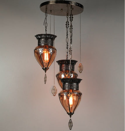 Augusto Antique Pendant Lamp-3 Lights