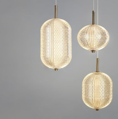 ACRYLIC METAL HANGING LIGHTS