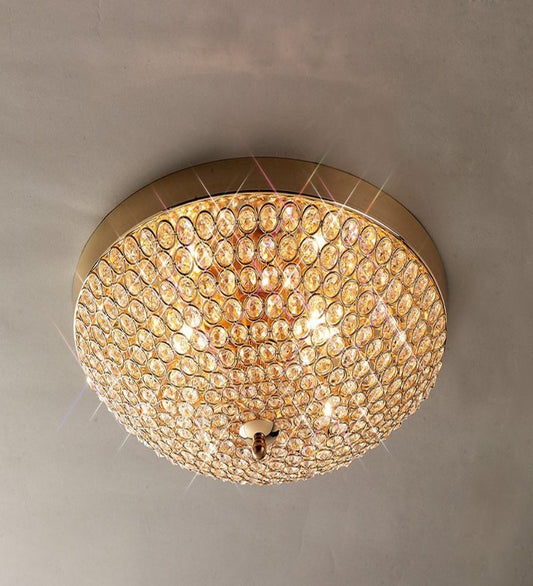 DIYAS IL30756 Ava Ceiling 4 Light French Gold/crystal