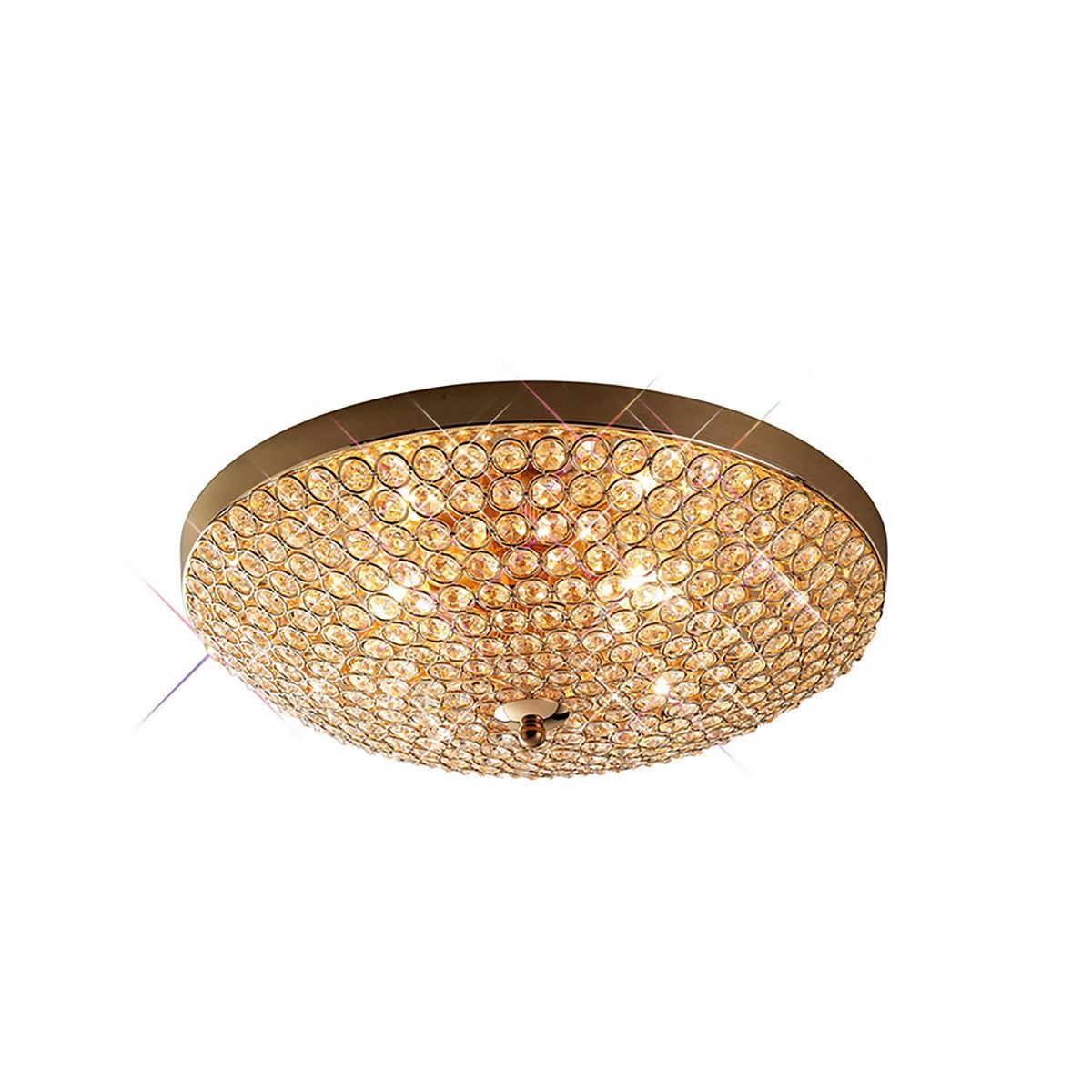 DIYAS IL30756 Ava Ceiling 4 Light French Gold/crystal