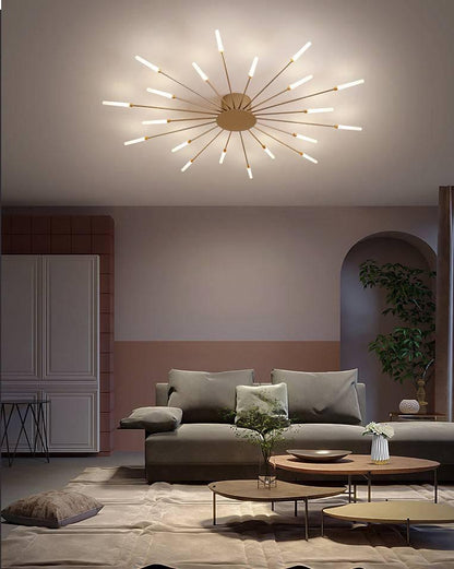 20 Light Gold Body Acrylic LED Chandelier