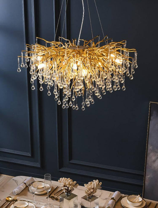 Antler Modern round Chandelier -Small