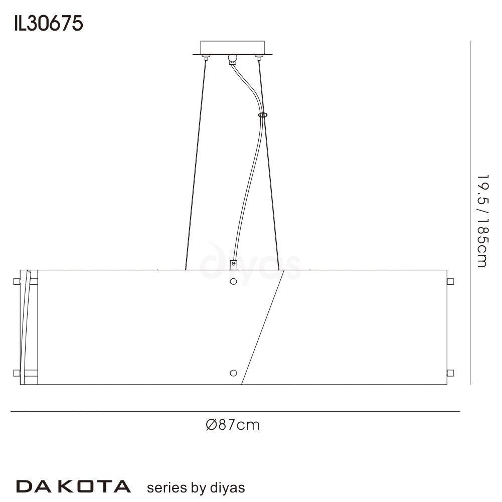 DIYAS IL30675 Dakota Pendant Light