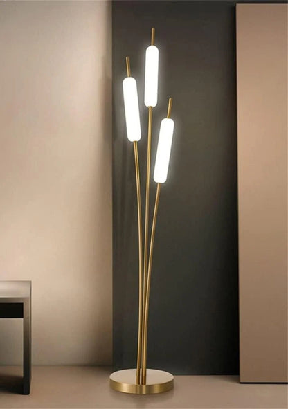 3 Frost Glass Gold Floor Standing lamp
