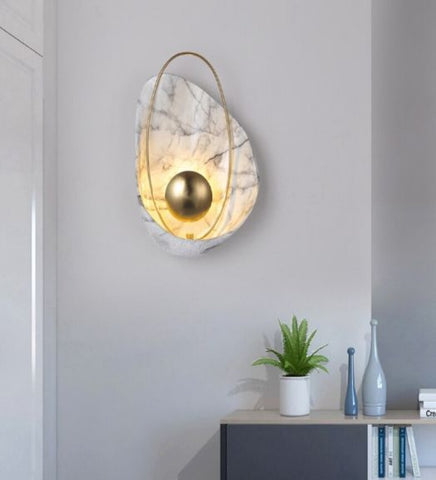 PEARL SHELL WALL LIGHT WHITE