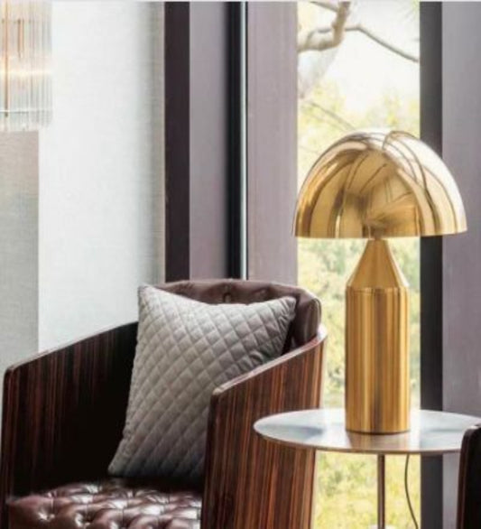 GOLD METAL SHADE TABLE LAMP - Stello Light Studio