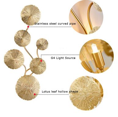 LOTUS LEAF WALL LIGHT MEDIUM - Stello Light Studio