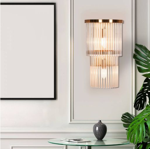 RODDY CRYSTAL GLASS ROD WALL LIGHT