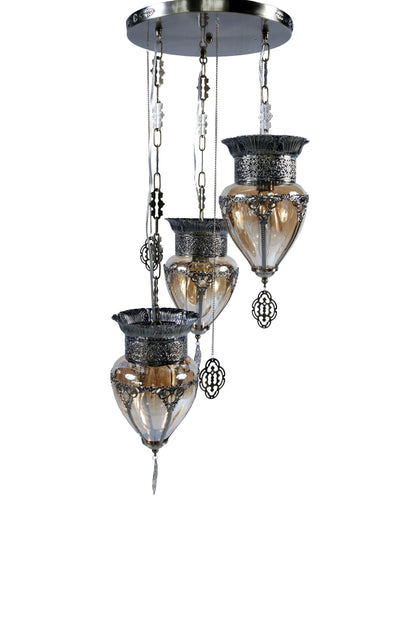 Augusto Antique Pendant Lamp-3 Lights - Stello Light Studio