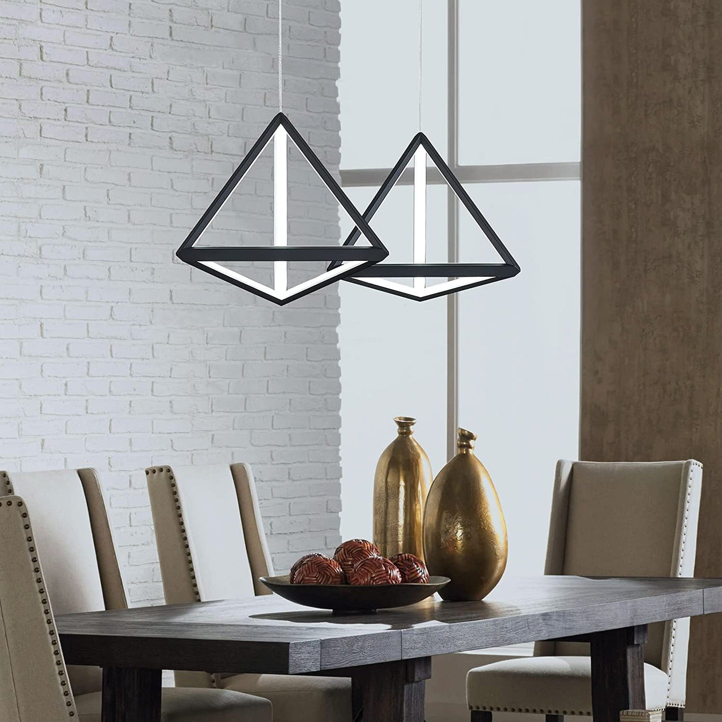 TRIANGLE LED BROWN PENDANT