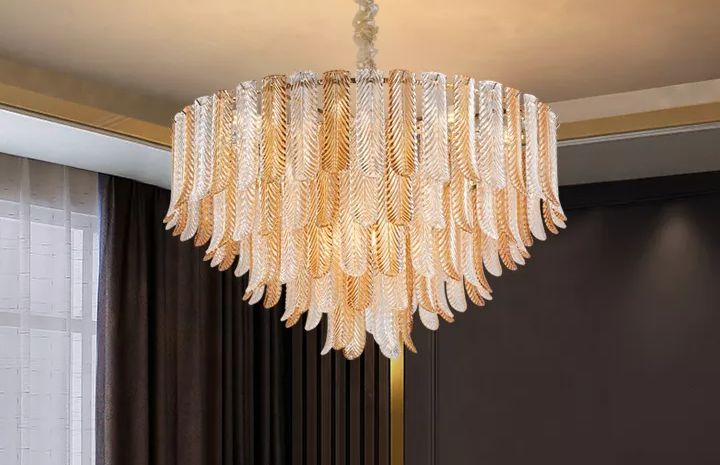 BRASSICA MODERN GLASS CHANDELIER