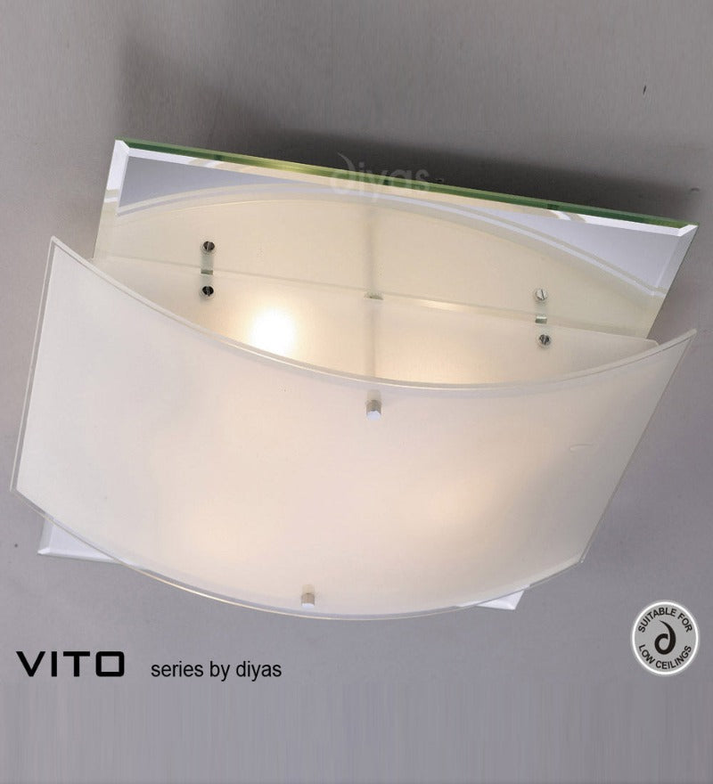 Diyas Vito Three Light Polished Chrome Flush Fitting