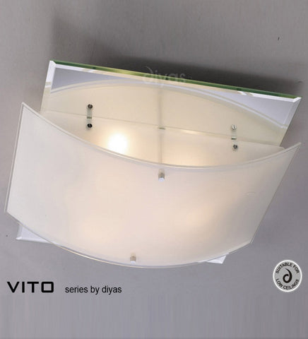Diyas Vito Three Light Polished Chrome Flush Fitting