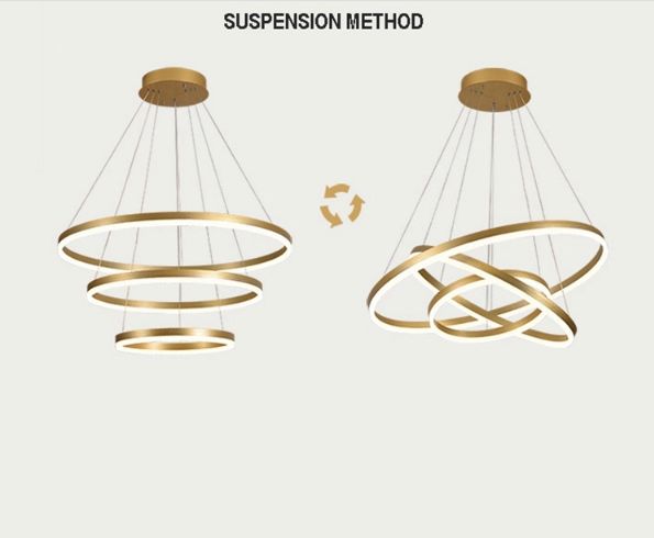 VONN MODERN THREE RING CHANDELIER - Stello Light Studio