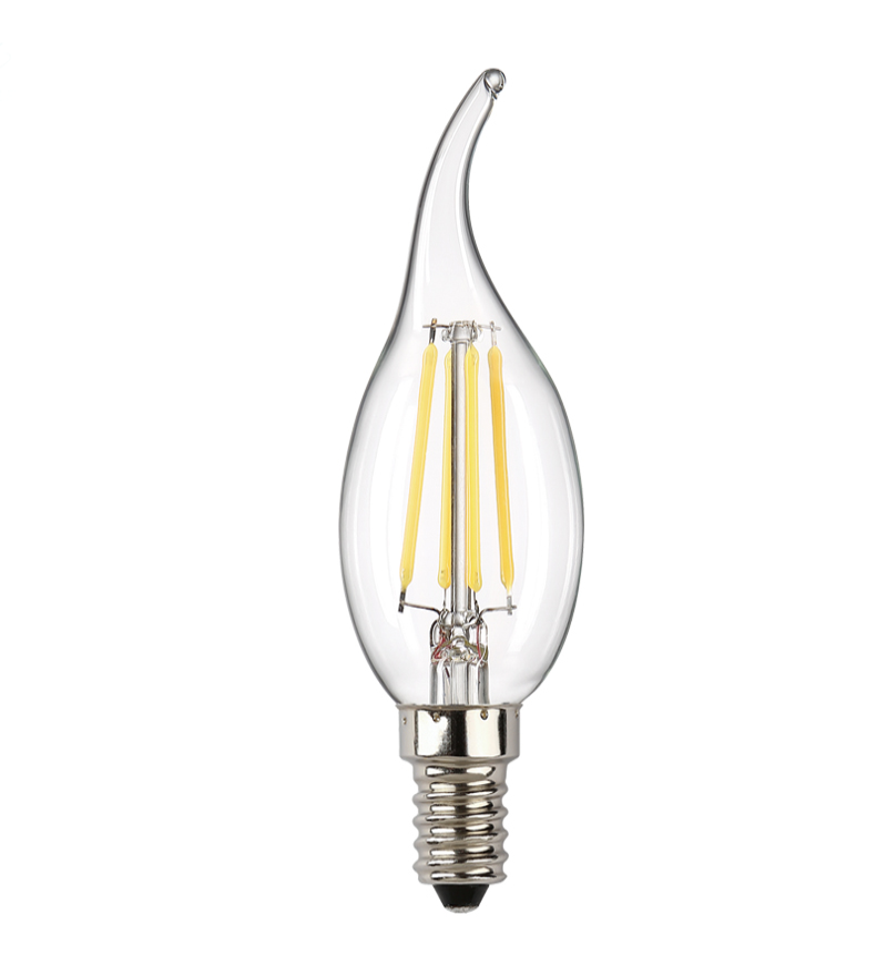 Stello Filament Candle LED Bent Tip Bulb ( E14 BASE/4 Watt )