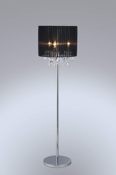SPARKLER Black Fabric Floor Lamp - 3 Lights - Stello Light Studio