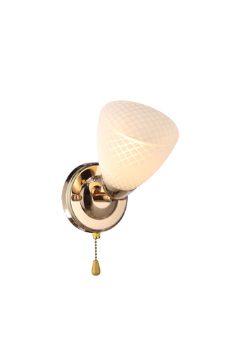 SWILLET Gold Wall Light With Wire Pulling Switch