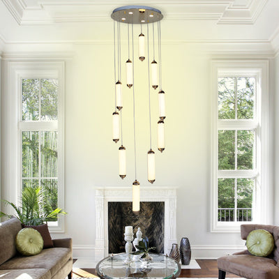 CHIMES DOUBLE HEIGHT CHANDELIER - 10 Light