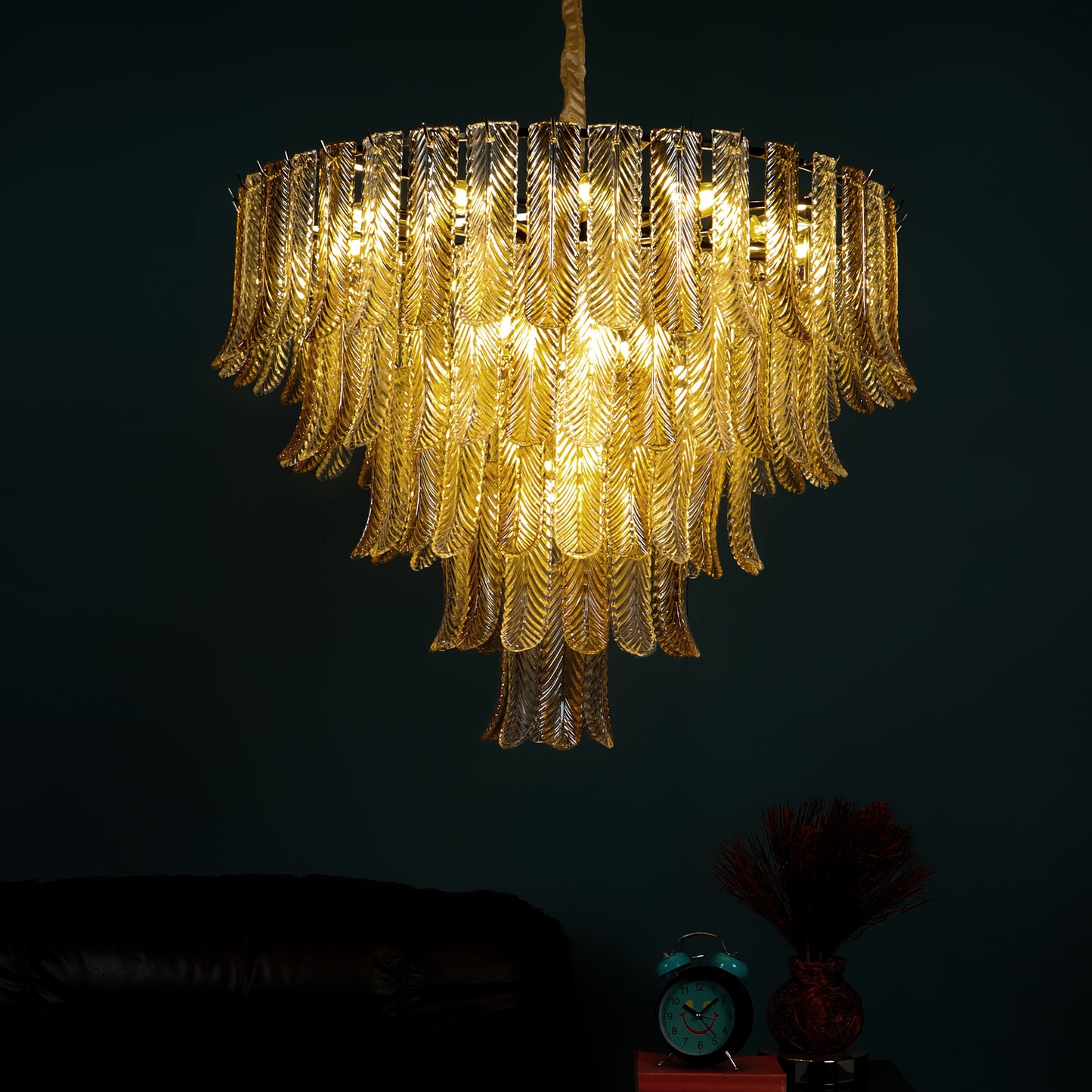 BRASSICA MODERN GLASS CHANDELIER