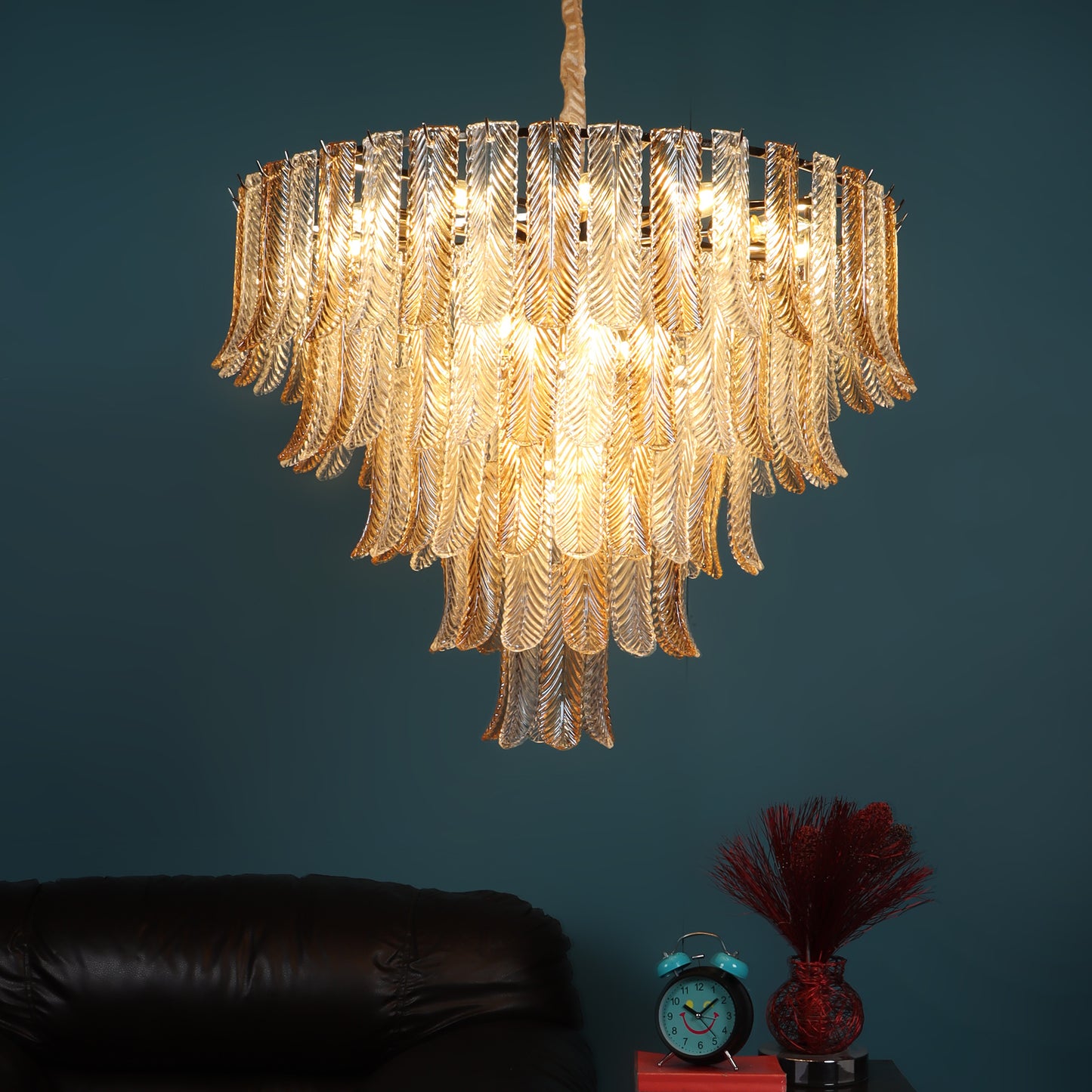 BRASSICA MODERN GLASS CHANDELIER