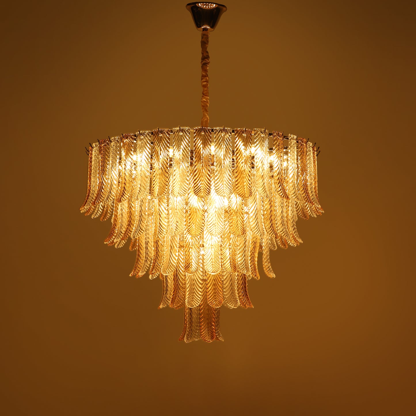 BRASSICA MODERN GLASS CHANDELIER