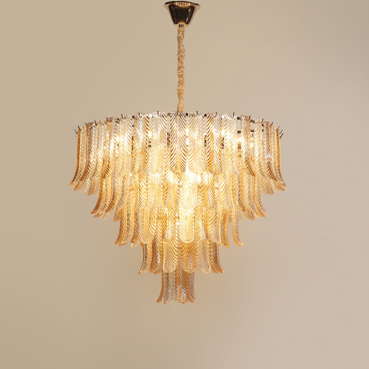 BRASSICA MODERN GLASS CHANDELIER