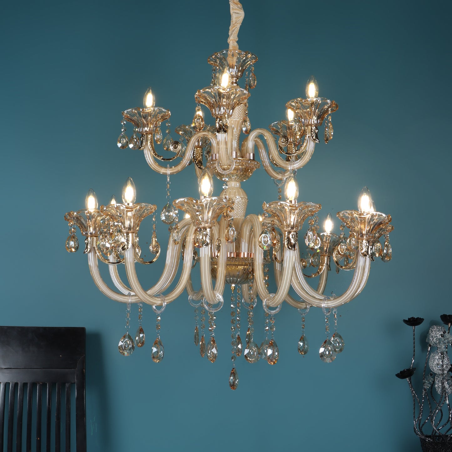 LUMINA ITALIAN  FIFTEEN LIGHT CHANDELIER