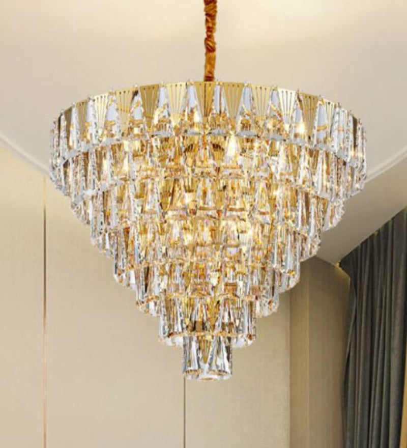 MUSE CRYSTAL & METAL CHANDELIER - LARGE