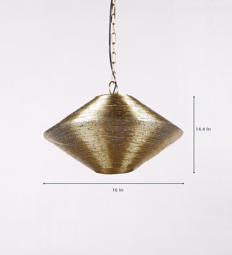 Acorn Antique Brass Metal Hanging Light (SS1483) - Stello Light Studio