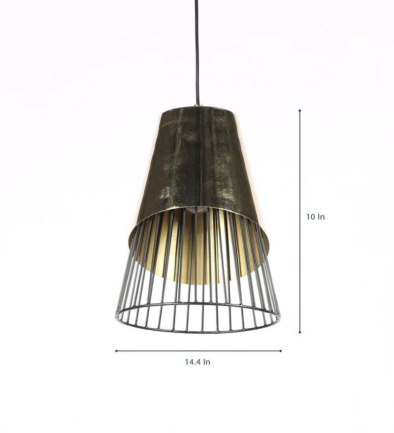 Acorin Gold Metal Hanging Light - Stello Light Studio