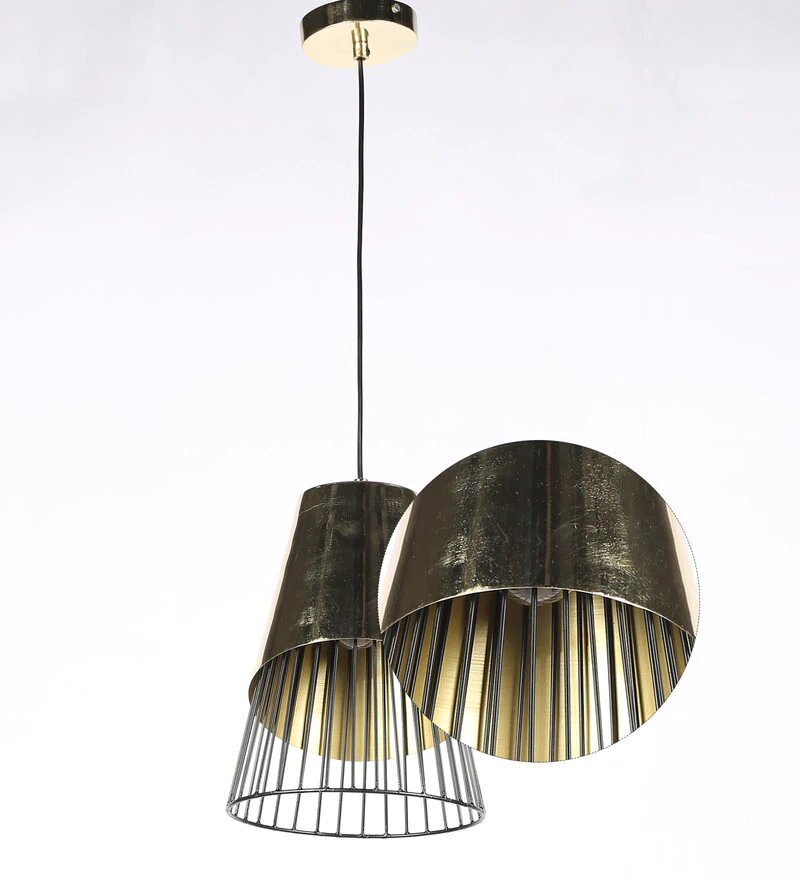 Acorin Gold Metal Hanging Light - Stello Light Studio