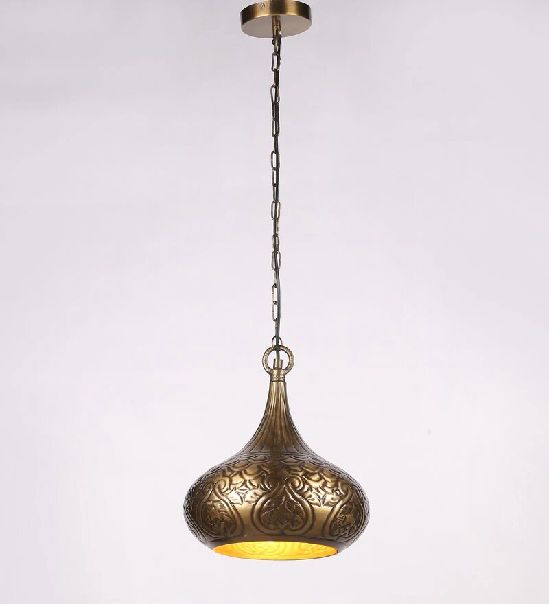 Acorn Gold Metal Hanging Light - Stello Light Studio