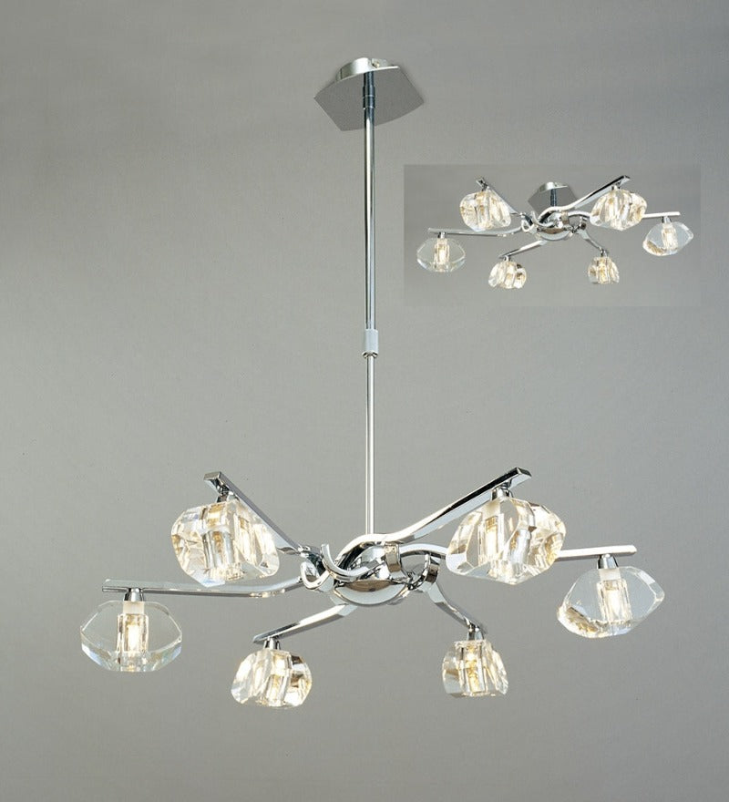 ALFA PENDANT 6 LIGHT POLISHED CHROME - Stello Light Studio