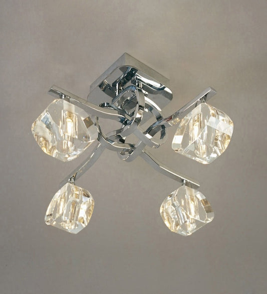 ALFA CEILING 4 LIGHT POLISHED CHROME - Stello Light Studio