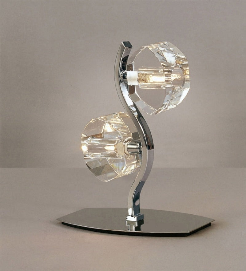 ALFA TABLE LAMP 2 LIGHT POLISHED CHROME - Stello Light Studio