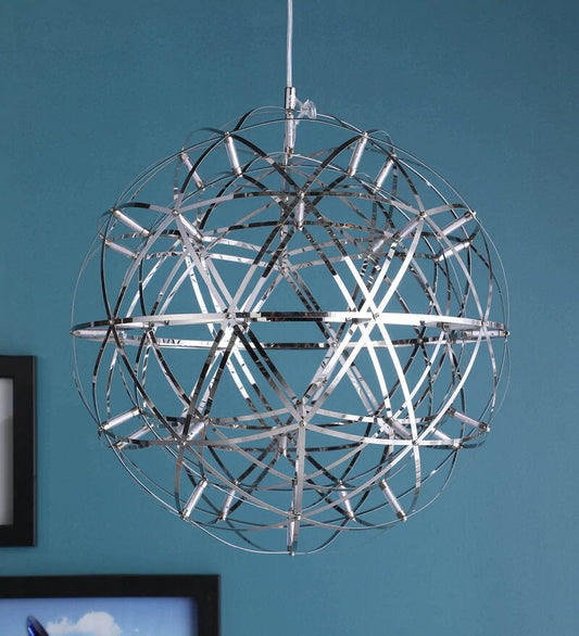 Doblar Chrome Metal Chandelier - Large