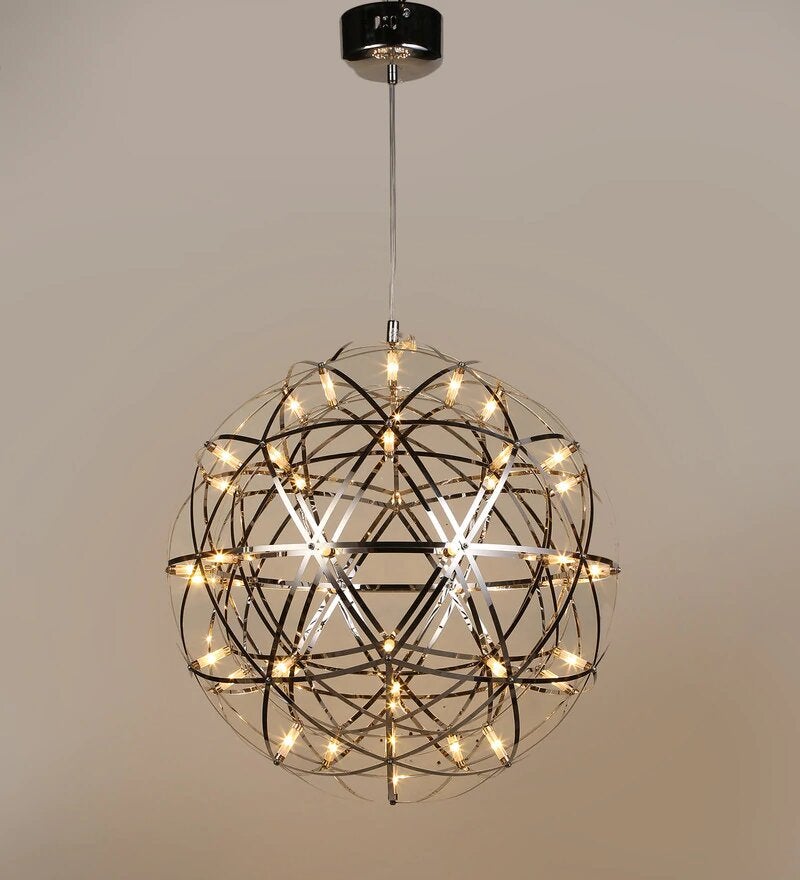 Doblar Chrome Metal Chandelier - Small