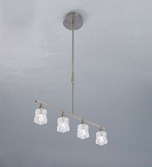 ICE PENDANT 4 LIGHT SATIN NICKEL - Stello Light Studio