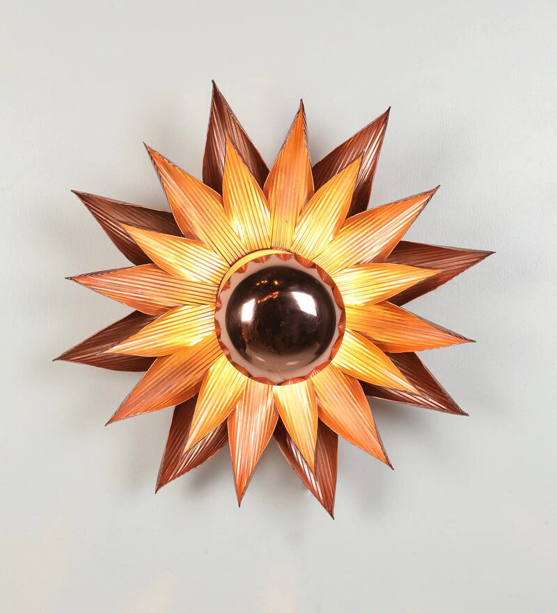 Mervin Antique Copper Metal Wall Light - Stello Light Studio