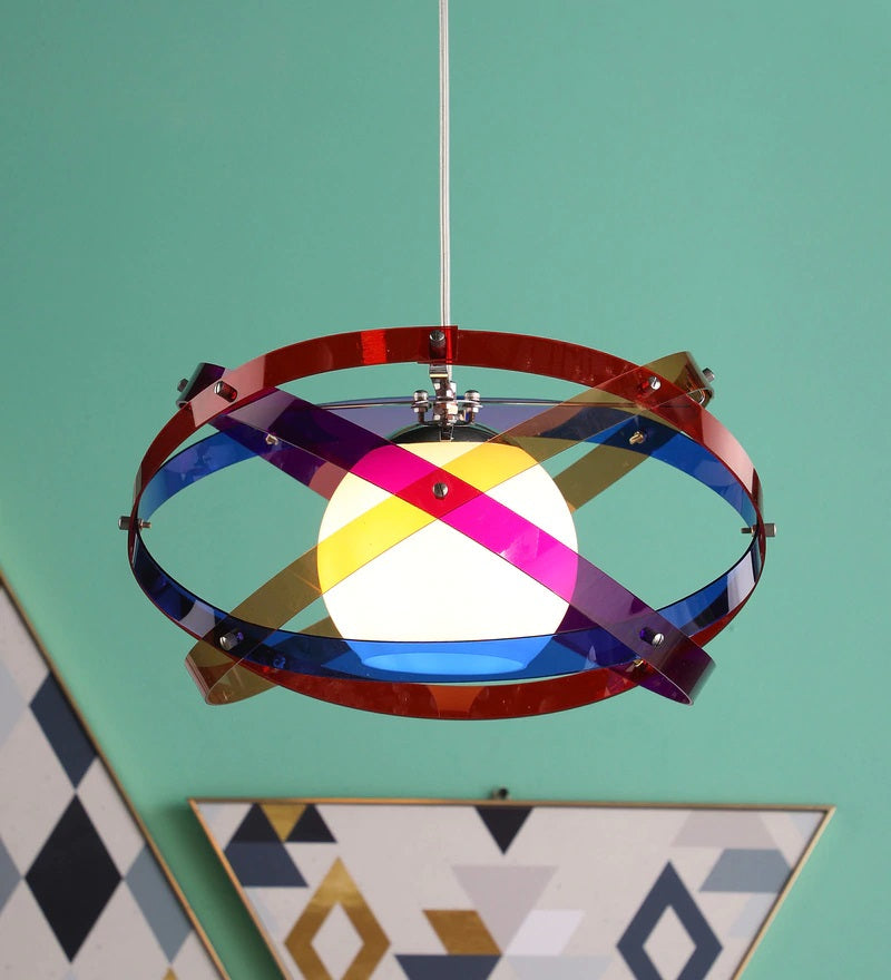 EVOKA Multicolour Metal and Glass Hanging Light - Stello Light Studio