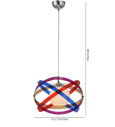 EVOKA Multicolour Metal and Glass Hanging Light - Stello Light Studio