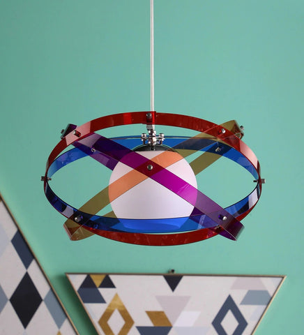 EVOKA Multicolour Metal and Glass Hanging Light