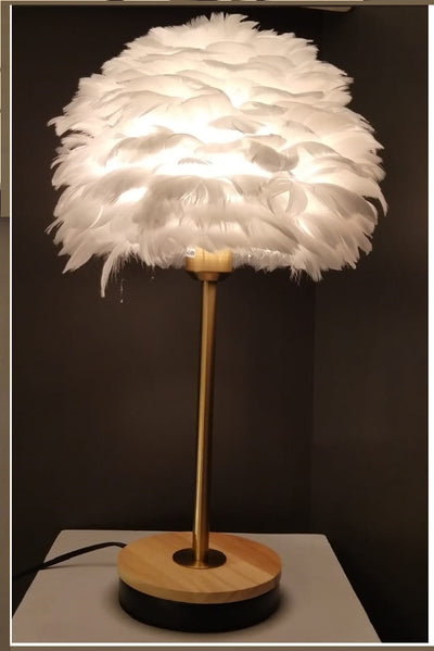 FEATHER FLOWER BLOSSOM TABLE LAMP