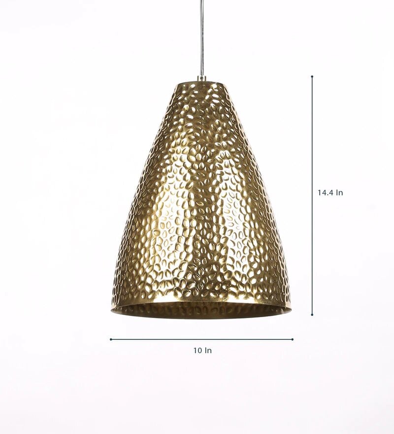 Retro Antique Gold Metal Hanging Light - Stello Light Studio