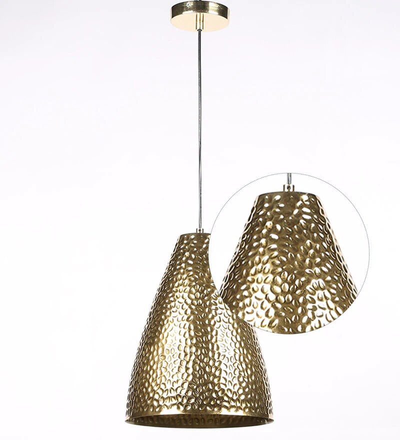 Retro Antique Gold Metal Hanging Light - Stello Light Studio